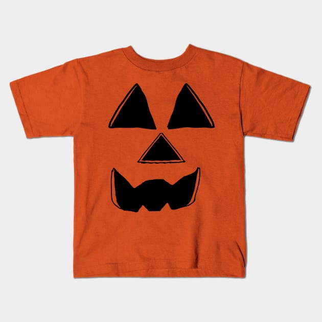 Classic Jackolantern Face 1 Kids T-Shirt by Eric03091978